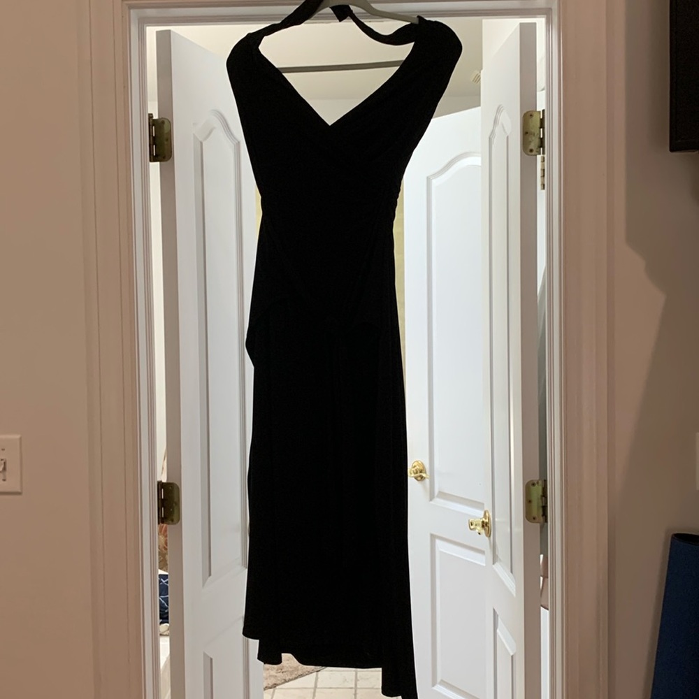 Halter midi wrap dress Black size 8.  Jones New York classy and classic